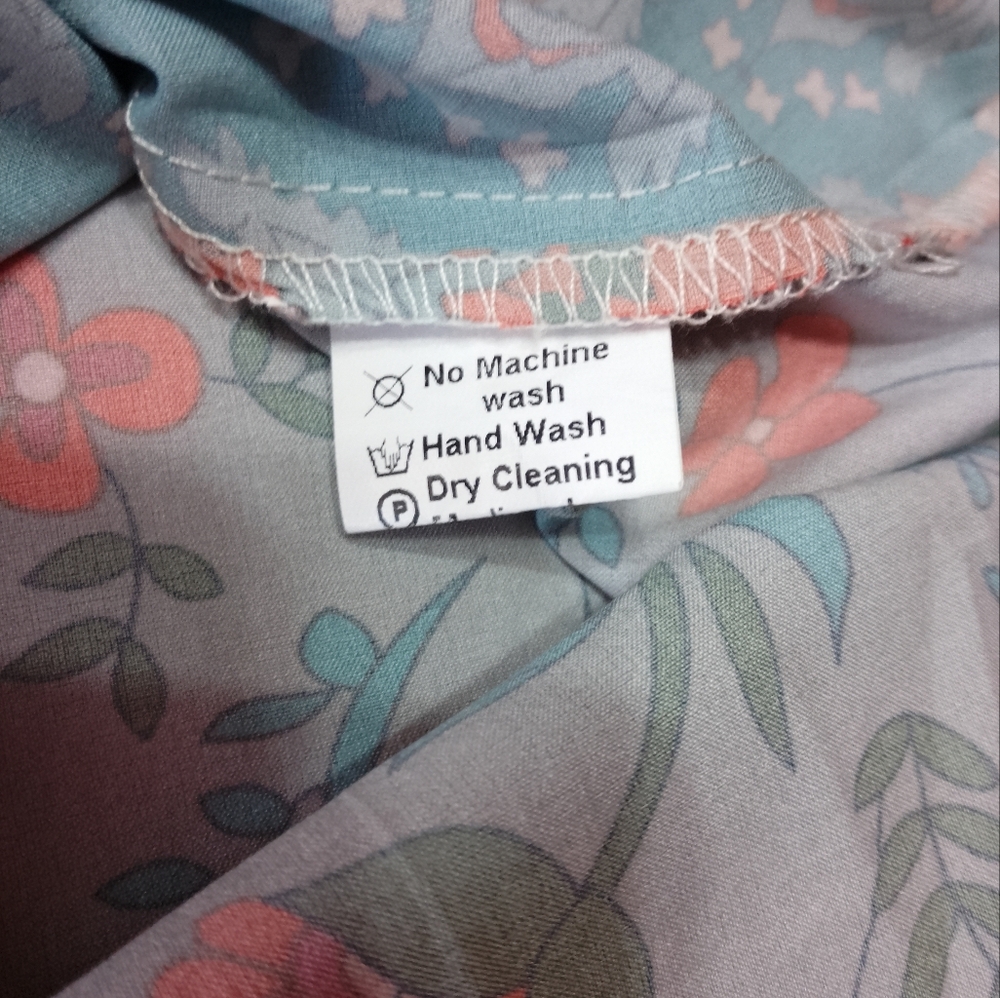 Floral Patchwork Peasant Balloon Sleeve Blouse - image 4